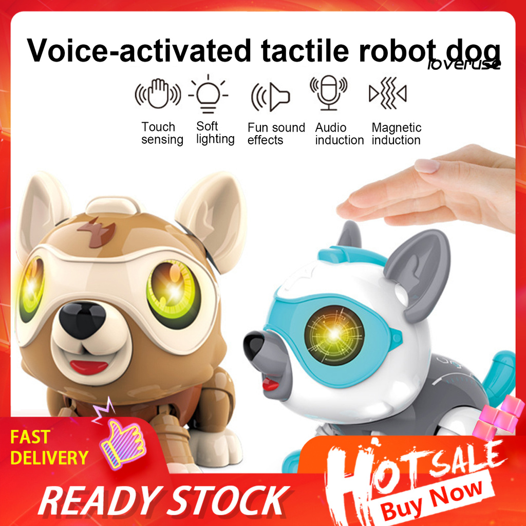 Cún robot đồ chơi thông minh điều khiển bằng giọng nói vui nhộn dành cho bé