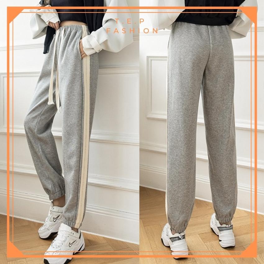 [MẪU MỚI] Quần Jogger Nữ Viền Trắng Dây Bản To Tep Fashion - JG001