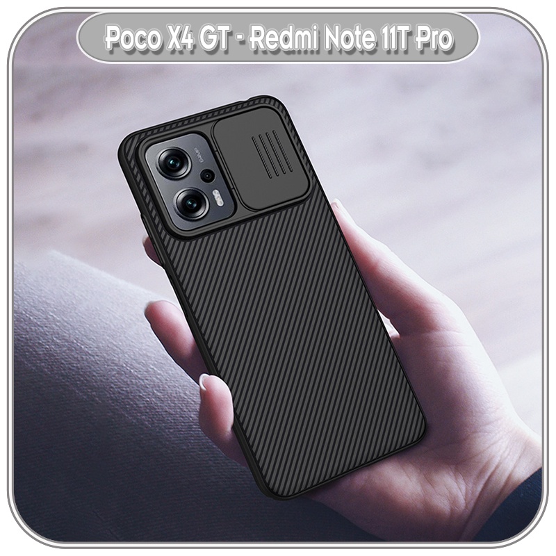 Ốp lưng cho Xiaomi Poco X4 GT - Redmi Note 11T Pro, Note12T Pro Nillkin CamShield che camera - hàng nhập khẩu