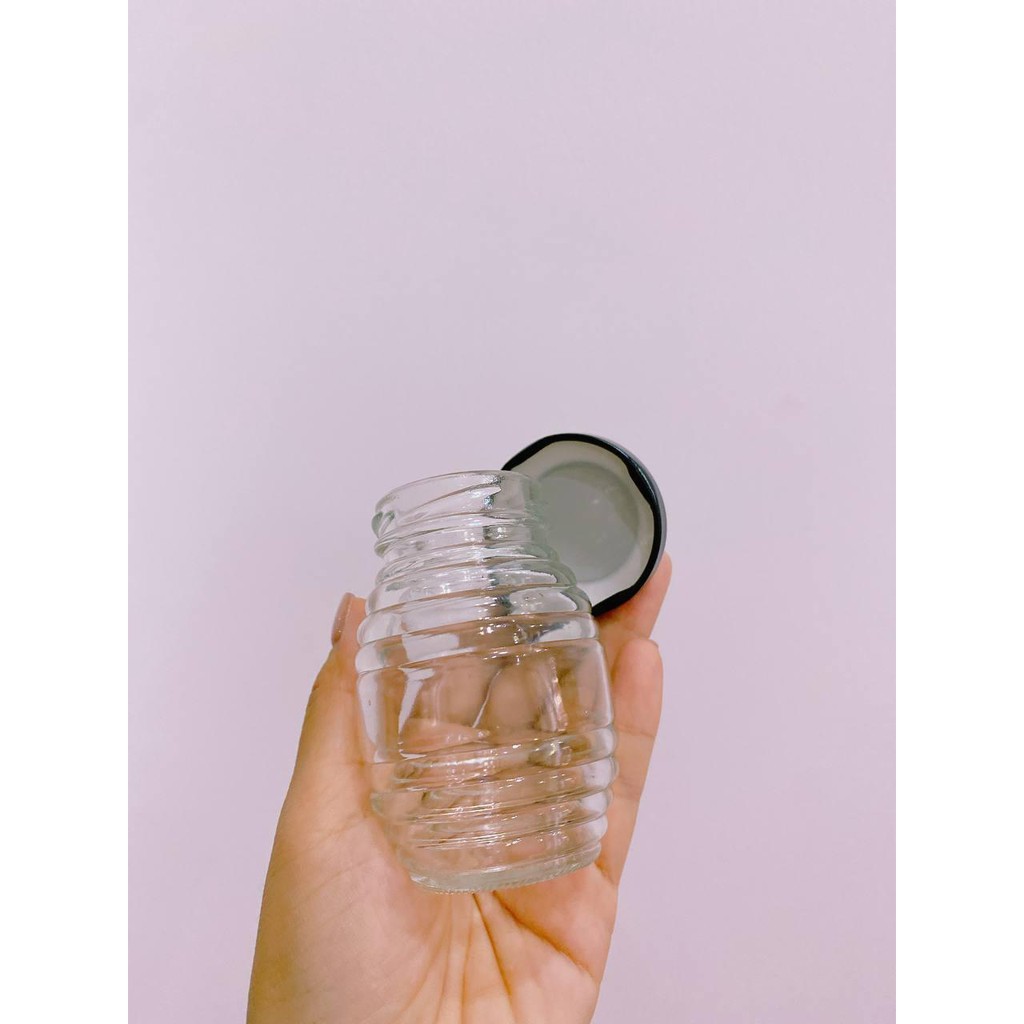 ( Free Ship 50k) Hủ thủy tinh 100ml tổ ong nắp thiếc - đựng mật ong, yến chưng, gia vị, sữa chua | BigBuy360 - bigbuy360.vn