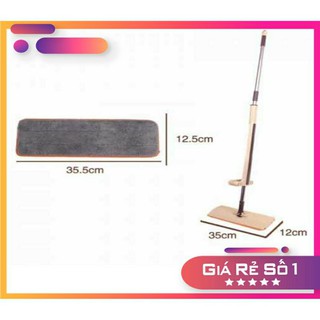 Cay lau nhà tự vắt thông minh tiện dụng gia đình tặng kem 2 bông lau