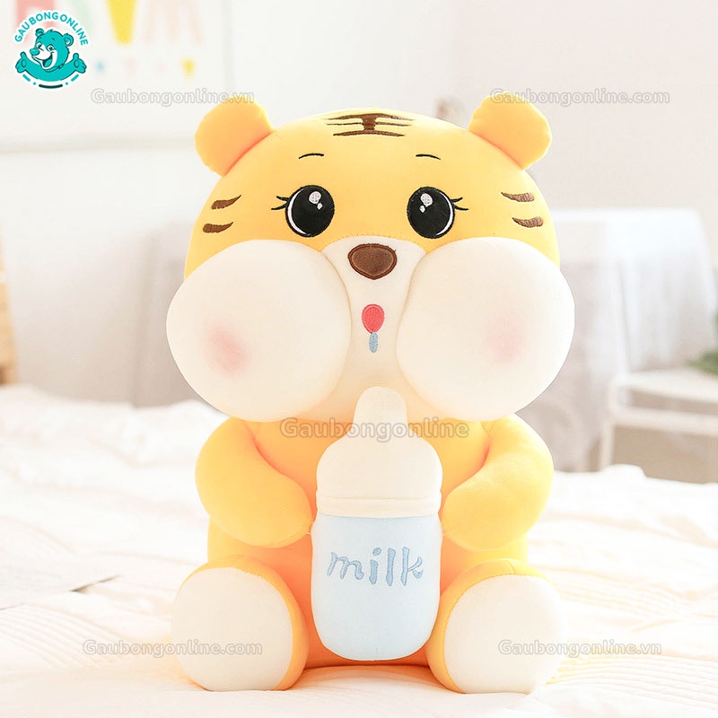 Gấu bông Cọp bông ôm bình sữa