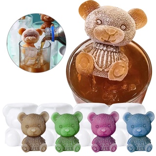 Khuôn Silicone Làm Đá/Bánh Kẹo/Sô Cô La/Kem Hình Chú Gấu 3D DIY