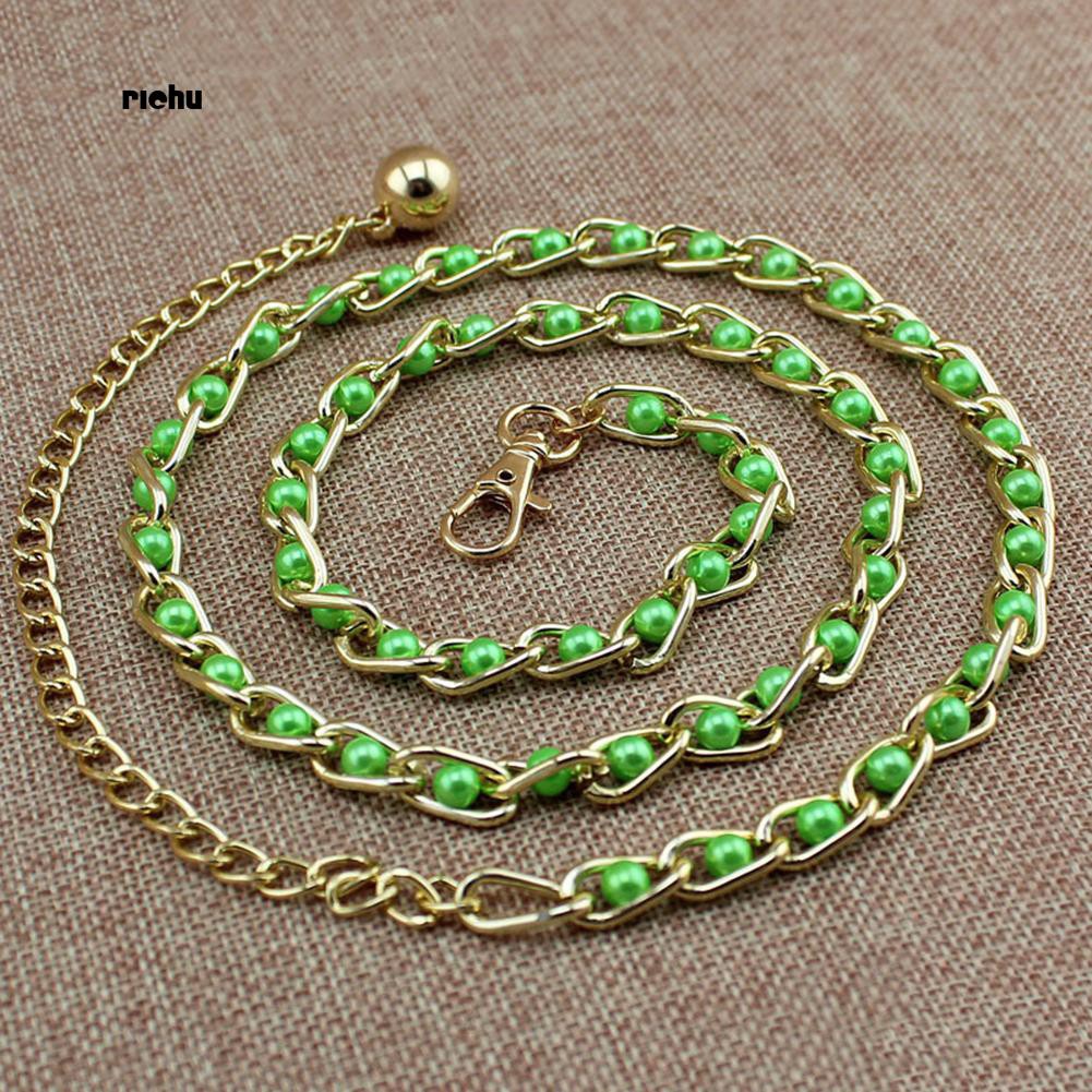 Dây Thắt Lưng Đính Ngọc Trai Nhân Tạo Thời Trang Dành Cho Nữ