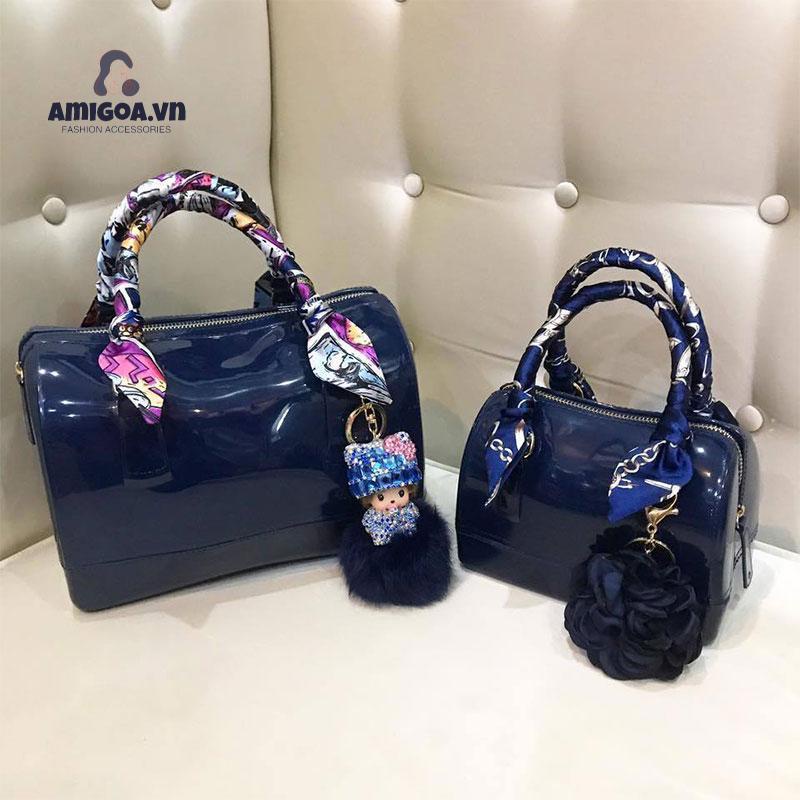 Khăn Choàng Lụa Trang Trí Túi Xách Nữ WJ1033