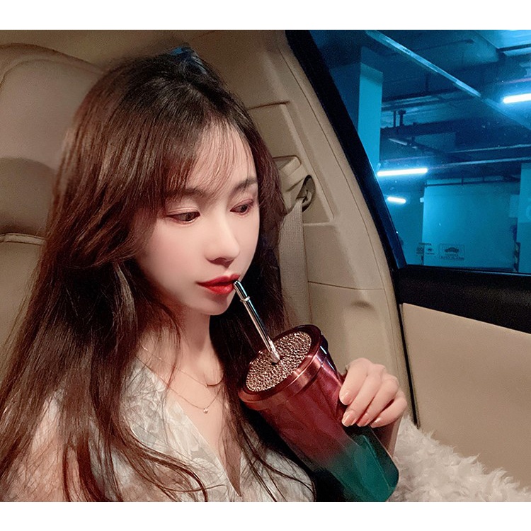 - Ly cốc bình nước xe hơi đính đá  - Bình nước kim cương studded đính đá - Ly cốc ô tô xe hơi - Mẫu 83