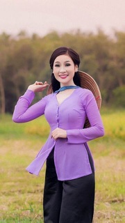 ( Sẵn )Bộ áo bà ba lụa tằm kèm quần