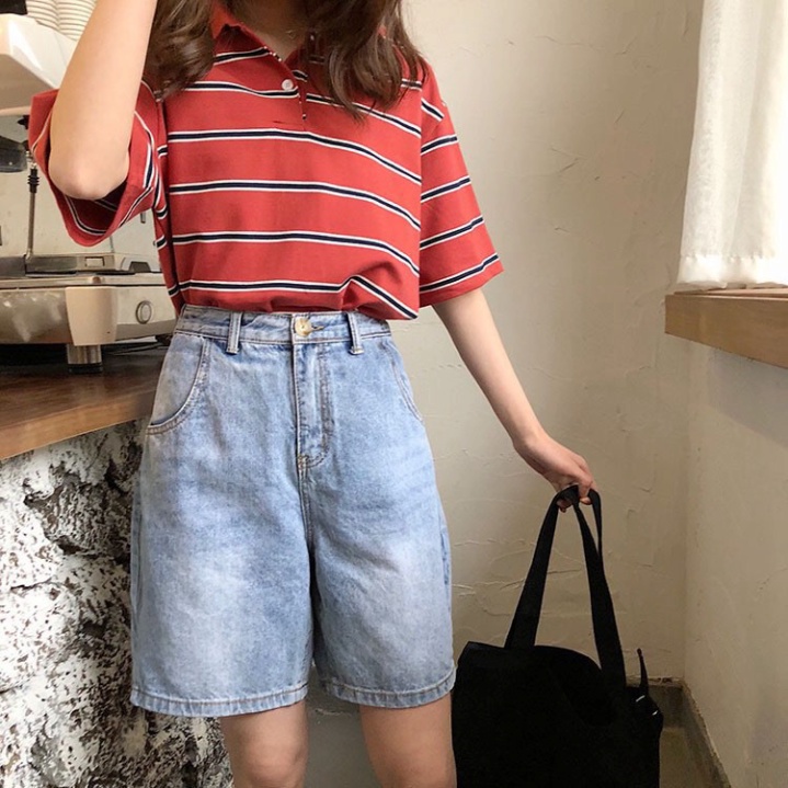 Quần Short Jean Nữ , Quần Ngố Bò Ống Rộng SIÊU HOT V007