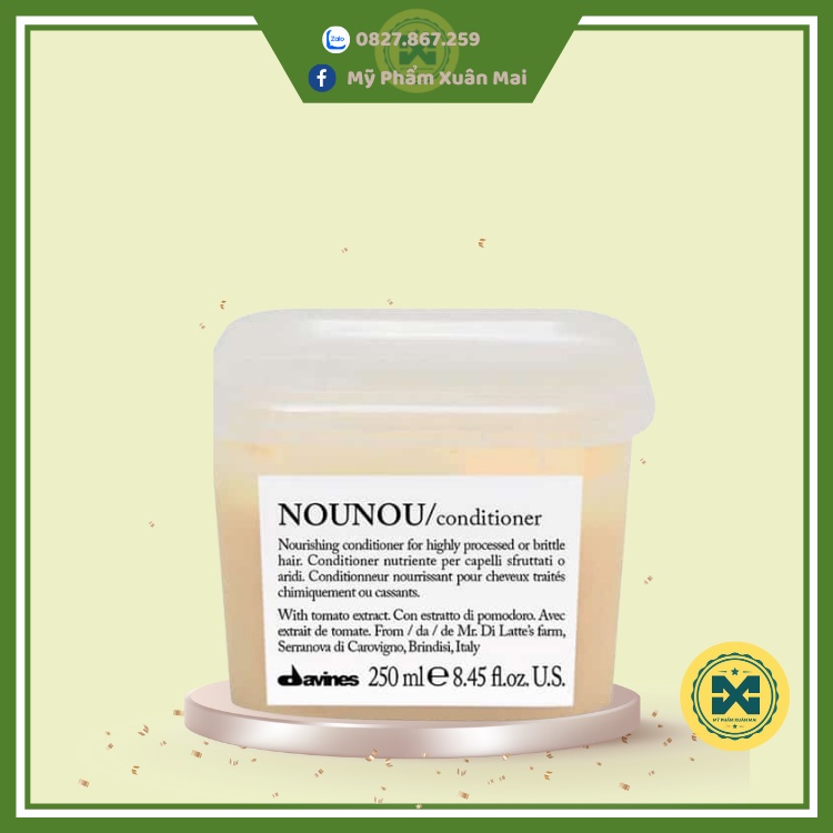 Dầu xả Nounou chăm sóc tóc khô và hư tổn Davines - Ý