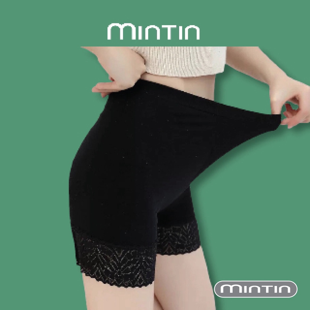 Quần đùi váy cotton co giãn phối ren hoa gợi cảm [MinTin]