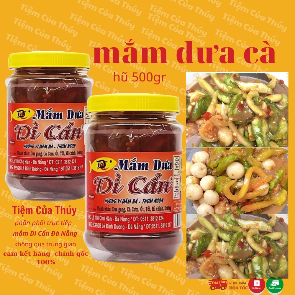 Mắm dưa Dì Cẩn Đà Nẵng hũ 500gr chính gốc phân phối trực tiếp khôgn qua trung gian