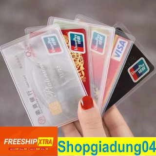 Combo 10 Vỏ bọc thẻ căn cước  - Bao bọc thẻ thẻ tín dụng / thẻ ID / thẻ kinh doanh / bìa bằng PVC trong suốt.