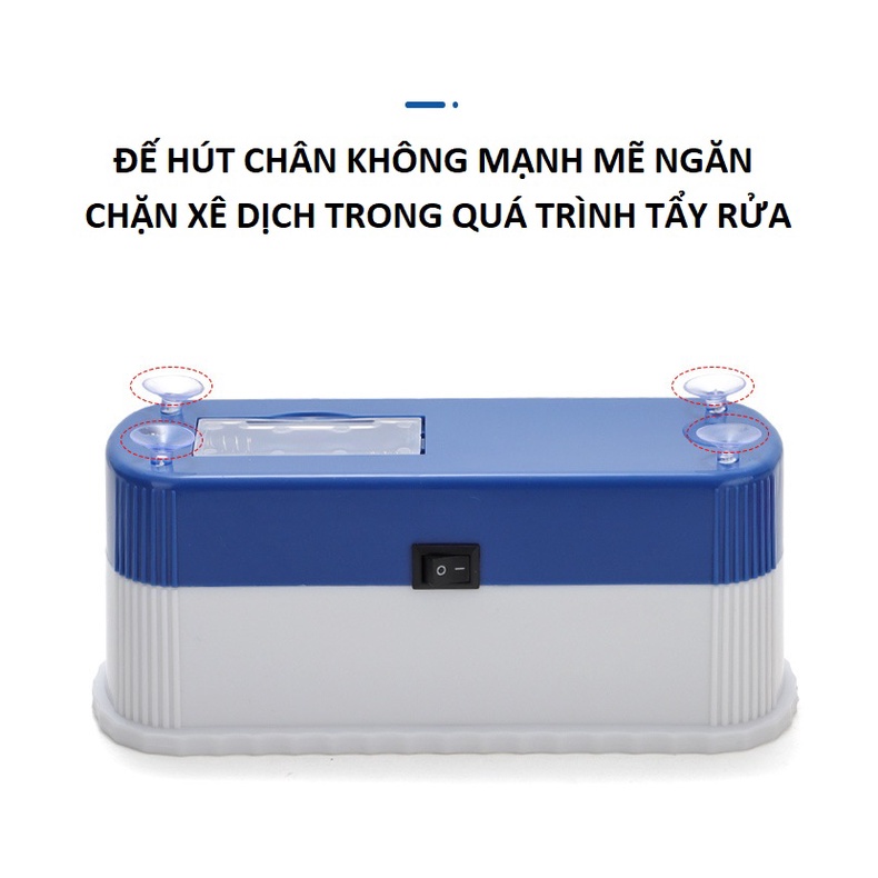 Máy rửa - vệ sinh kính, đồng hồ, trang sức bằng sóng âm đa năng 3 in 1 - [Tặng kèm tô vít 2 đầu]