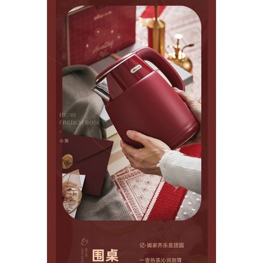 Ấm Đun Siêu Tốc Bear Q15X7 dung tích 1,5L 1500W Giữ Nhiệt Tốt hàng chuẩn
