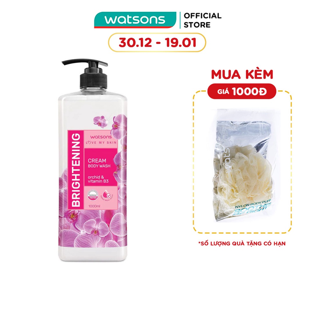 Kem Tắm Watsons Brightening Cream Body Wash 1000ml