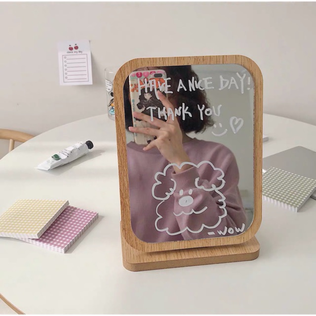 Gương gỗ để bàn Hàn Quốc