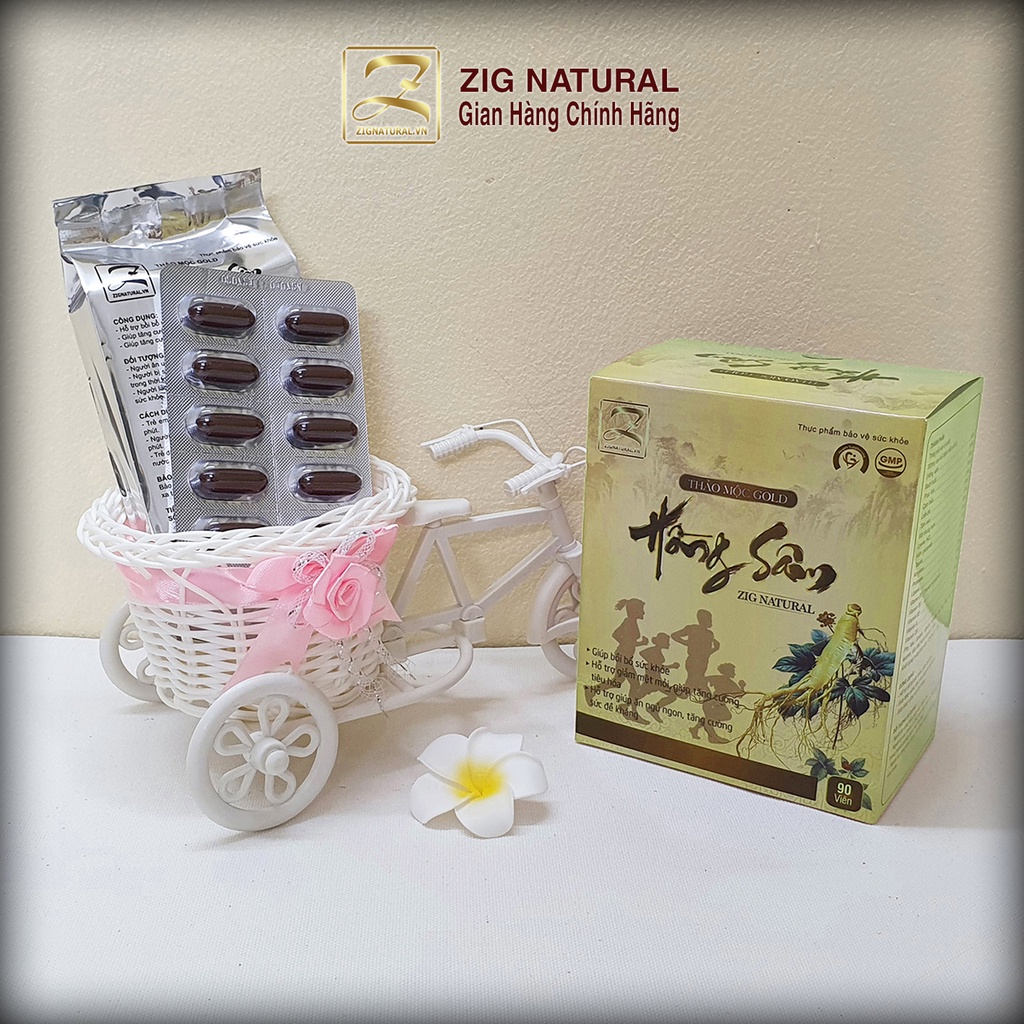 Viên Tăng cân Hồng Sâm Gold Zig Natural, hộp 90 viên