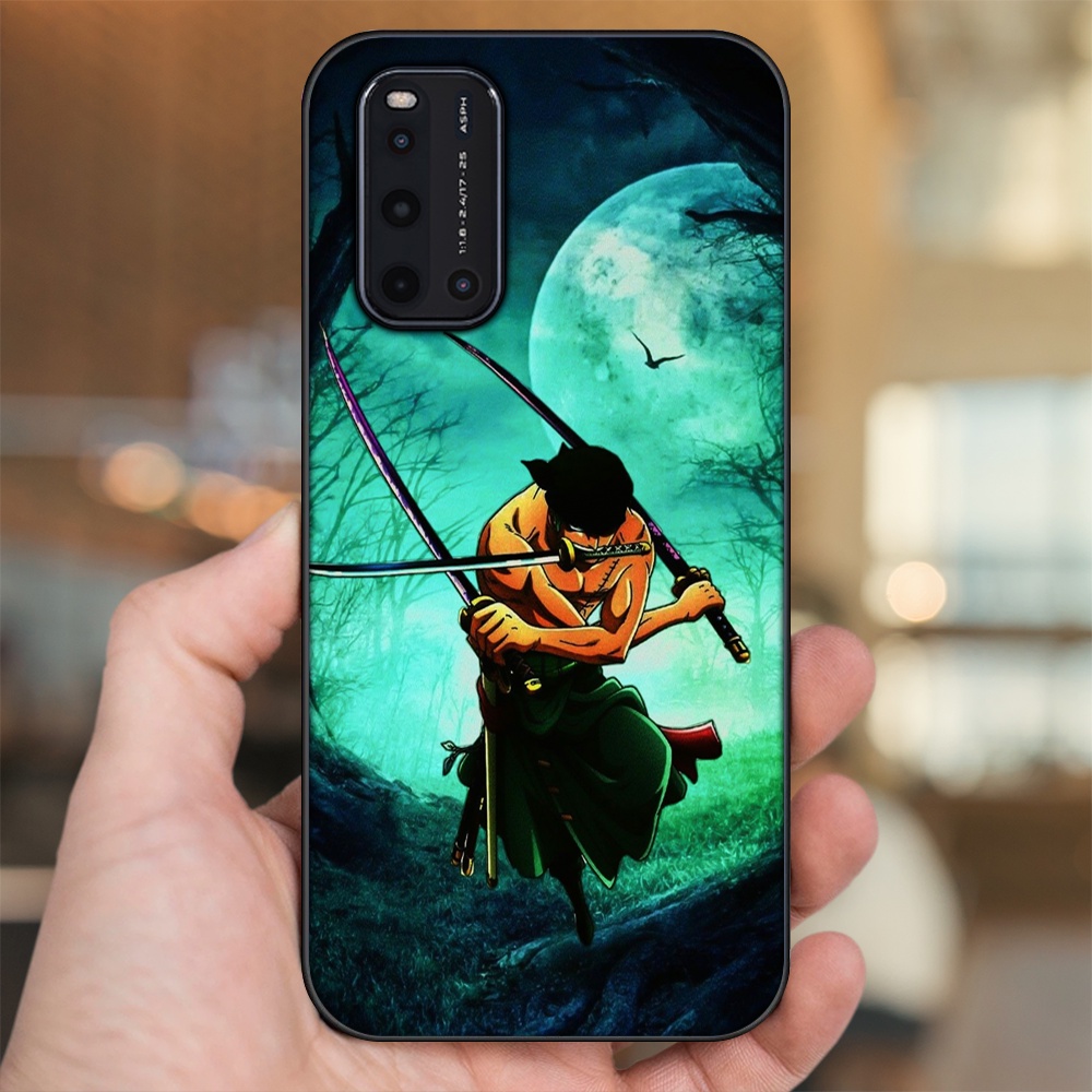 Ốp lưng Vivo V19 viền đen in hình Zoro One Piece