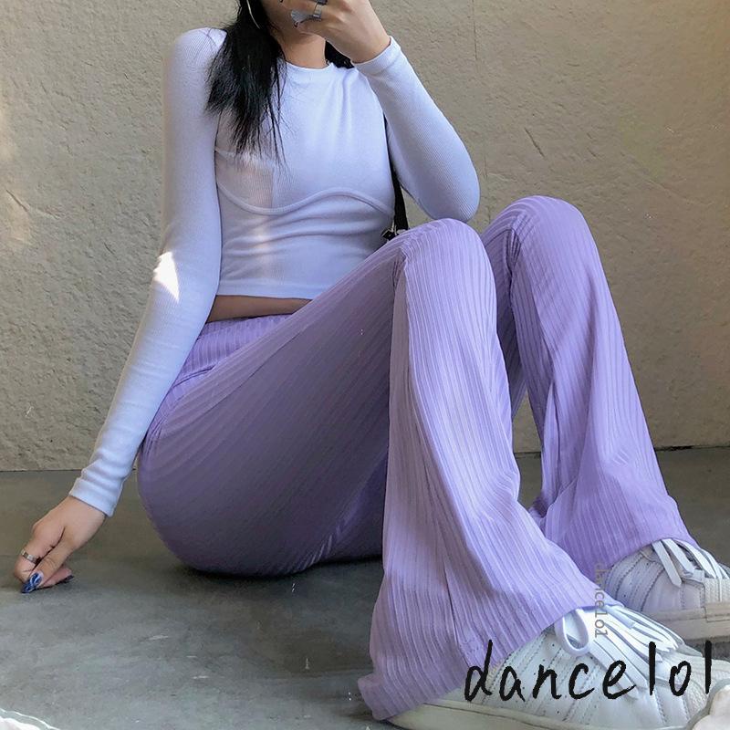 Quần Dài Ống Loe Lưng Cao Phối Vòng Nhẫn 1O1 Thời Trang Mùa Hè Cho Nữ