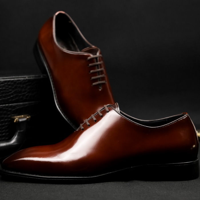 Giày tây nam da thật Manzano bóng gương đẳng cấp dành cho doanh nhân M22655
