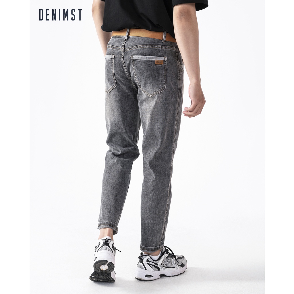 Quần Jeans Nam Xám Khói Cao Cấp DENIMST 8502 Dáng Carrot Fit