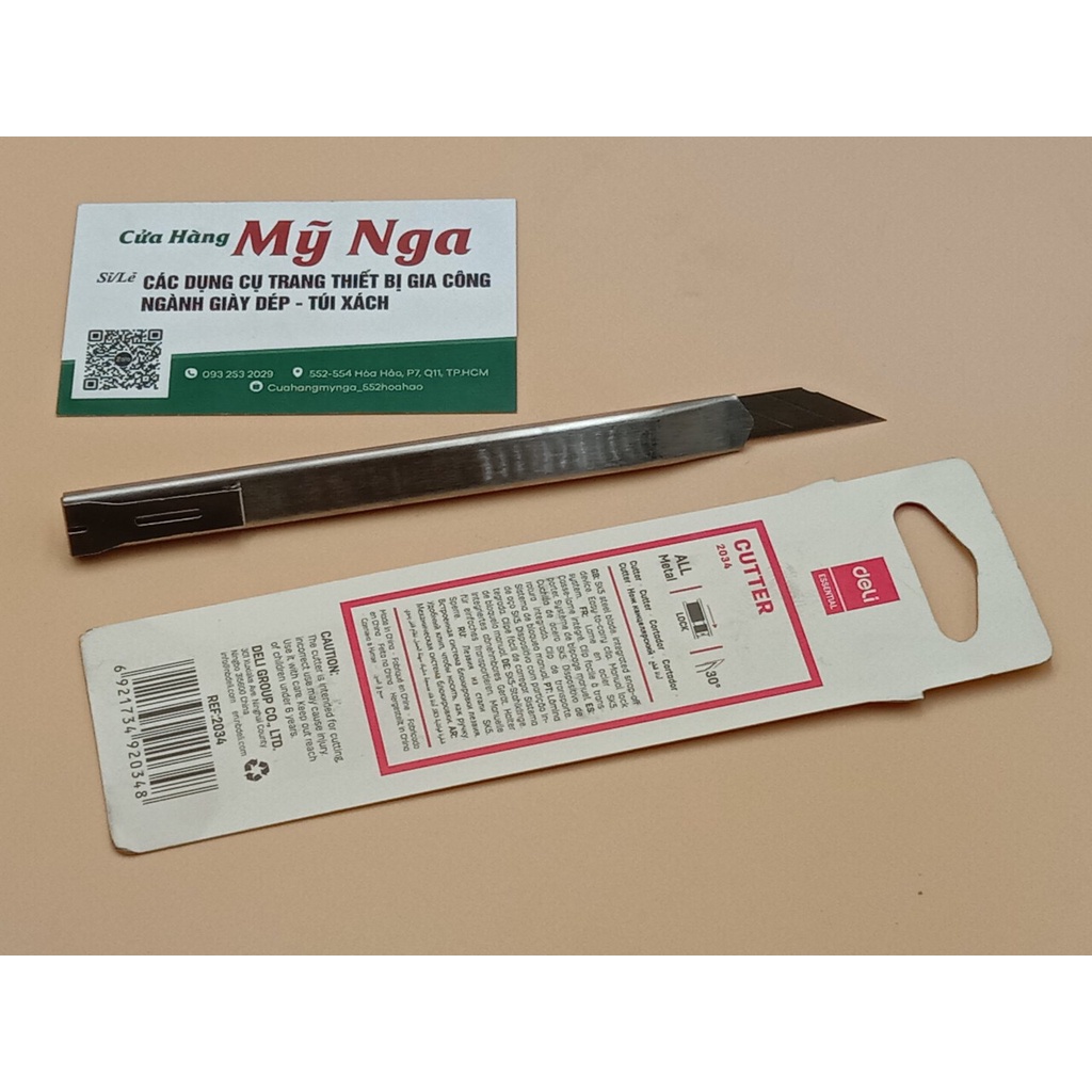 DAO RỌC GIẤY DELI LOẠI NHỎ CUTTER 2034