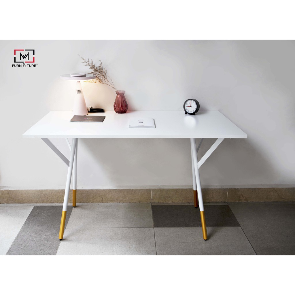 BÀN GỖ HỌC VÀ LÀM VIỆC CHÂN SẮT SIZE NGANG 60 - BUTTERFLY TABLE D60