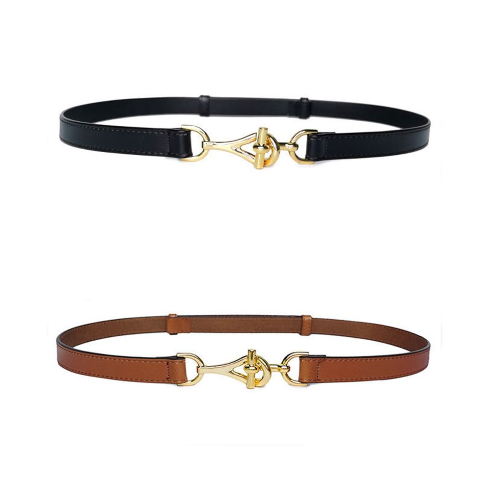 Thắt lưng da PU khóa kim loại kiểu cổ điển phong cách Hàn Quốc cho nữ