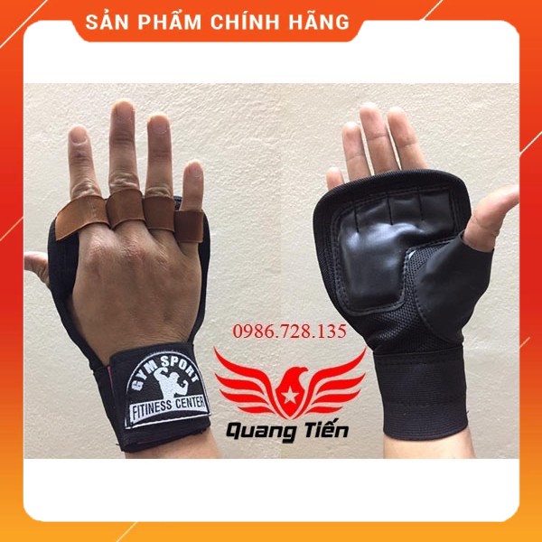 Găng tay tập tạ gym sport 1 vòng cổ tay QT21