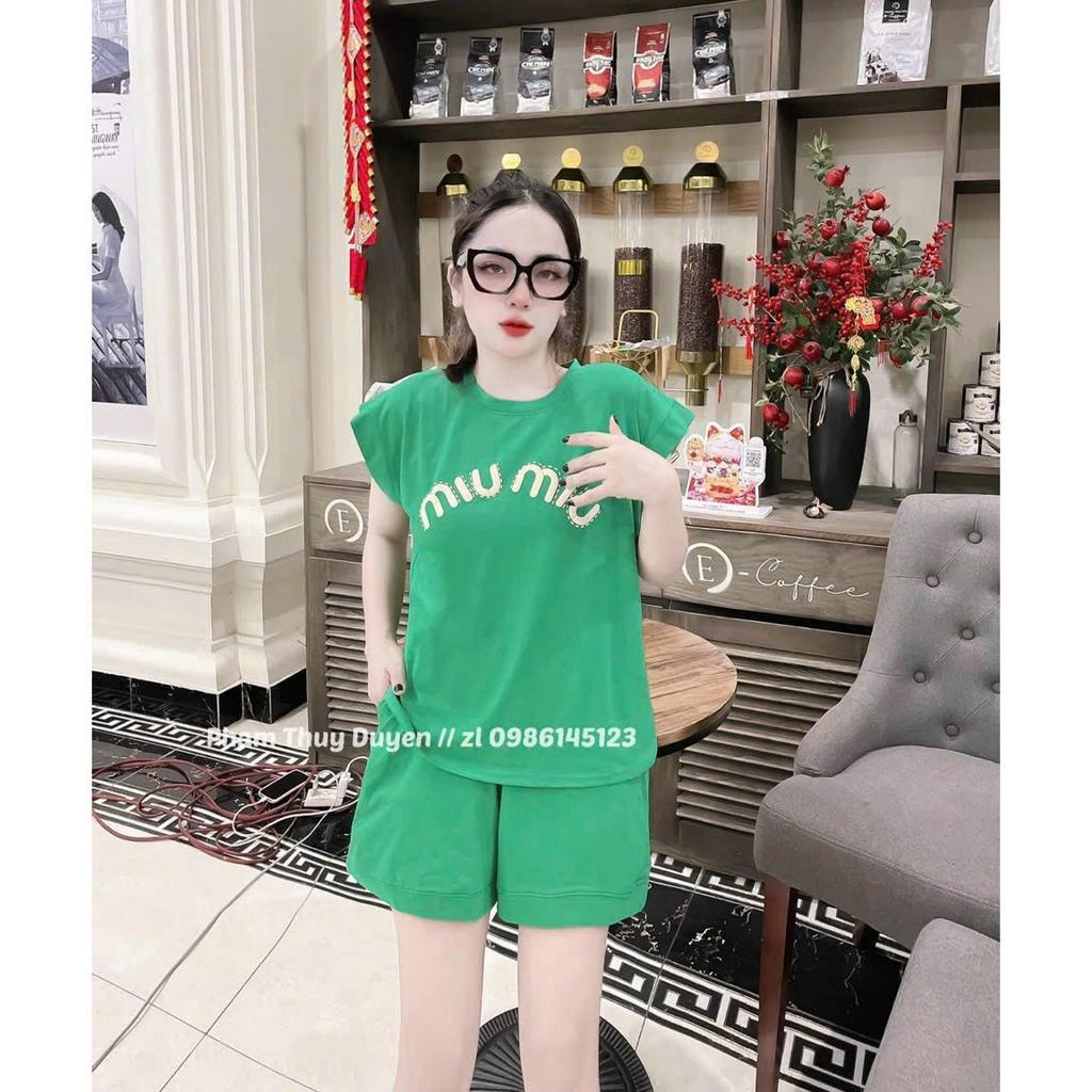 Bộ đồ nữ set quần đùi áo cộc nữ cổ tròn tay hến dáng suông form vừa chất cotton đẹp mầu sắc sặc sỡ nổi bật hot trend