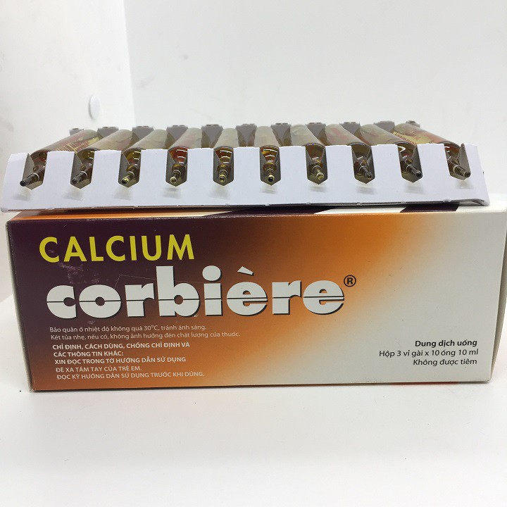 Calcium Corbiere bổ sung canxi hộp 30 ống 10ml