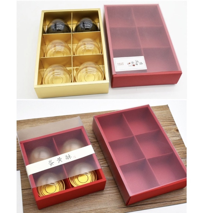 HỘP GIẤY KRAFT 4 - 6 NGĂN ĐỰNG BÁNH 63-80G