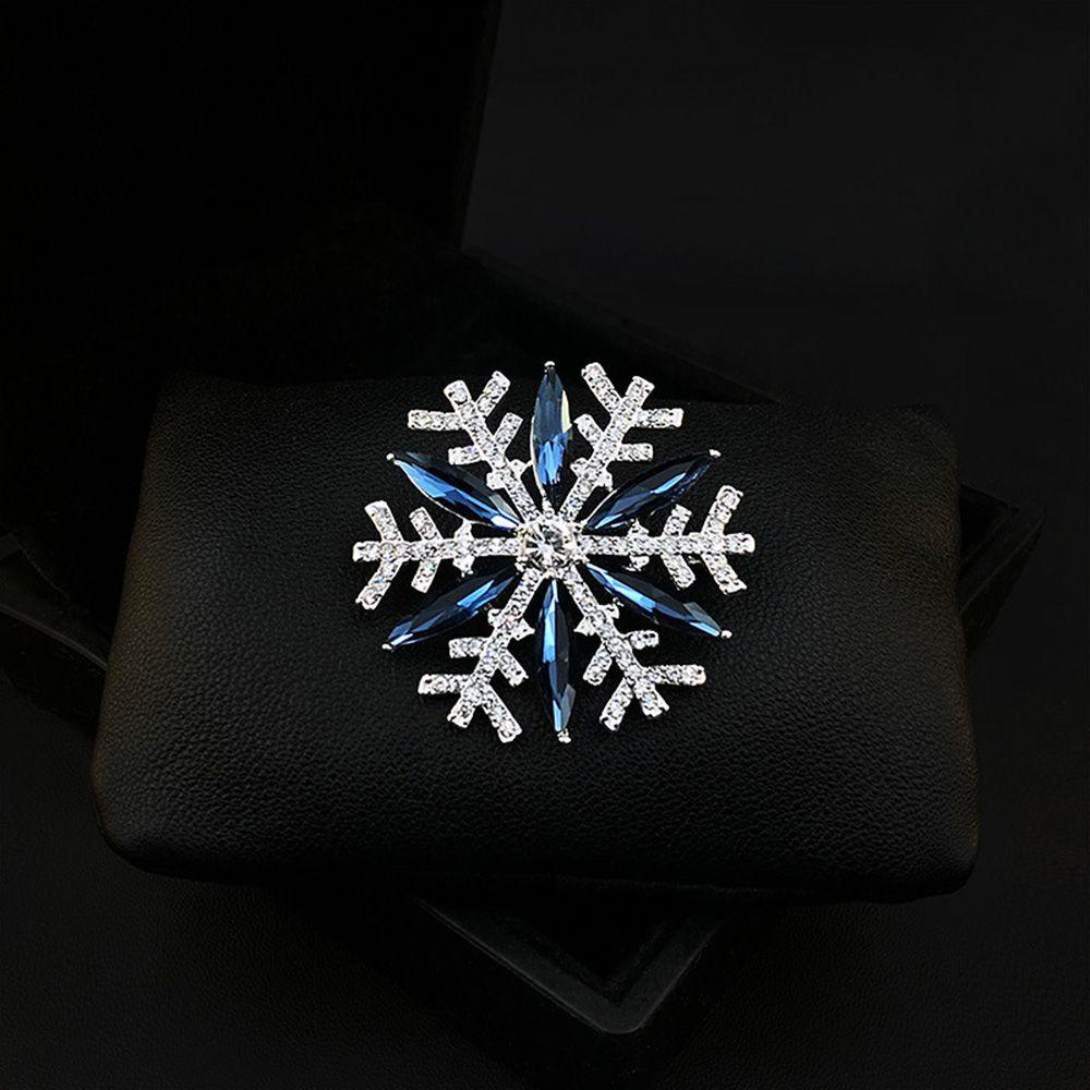 Huy Hiệu Cài Áo Hình Hoa Tuyết Giáng Sinh Bằng Hợp Kim Tráng Men Dễ Thương Sáng Tạo VANES1