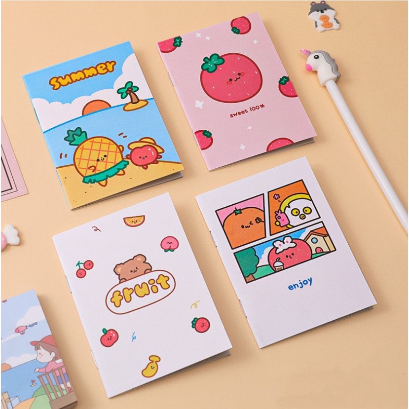 Sổ tay mini hoạt hình dễ thương notebook 32 trang nhỏ xinh tiện lợi quà tặng văn phòng phẩm giá rẻ