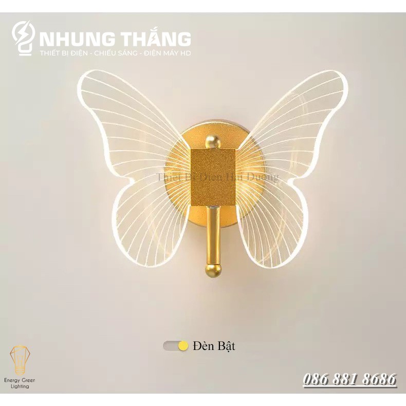 Đèn Tường LED Hình Con Bướm DT-279 Decor Vintage - 3 Chế Độ Ánh Sáng - Trang Trí Trong Nhà , Cầu Thang , Hành Lang