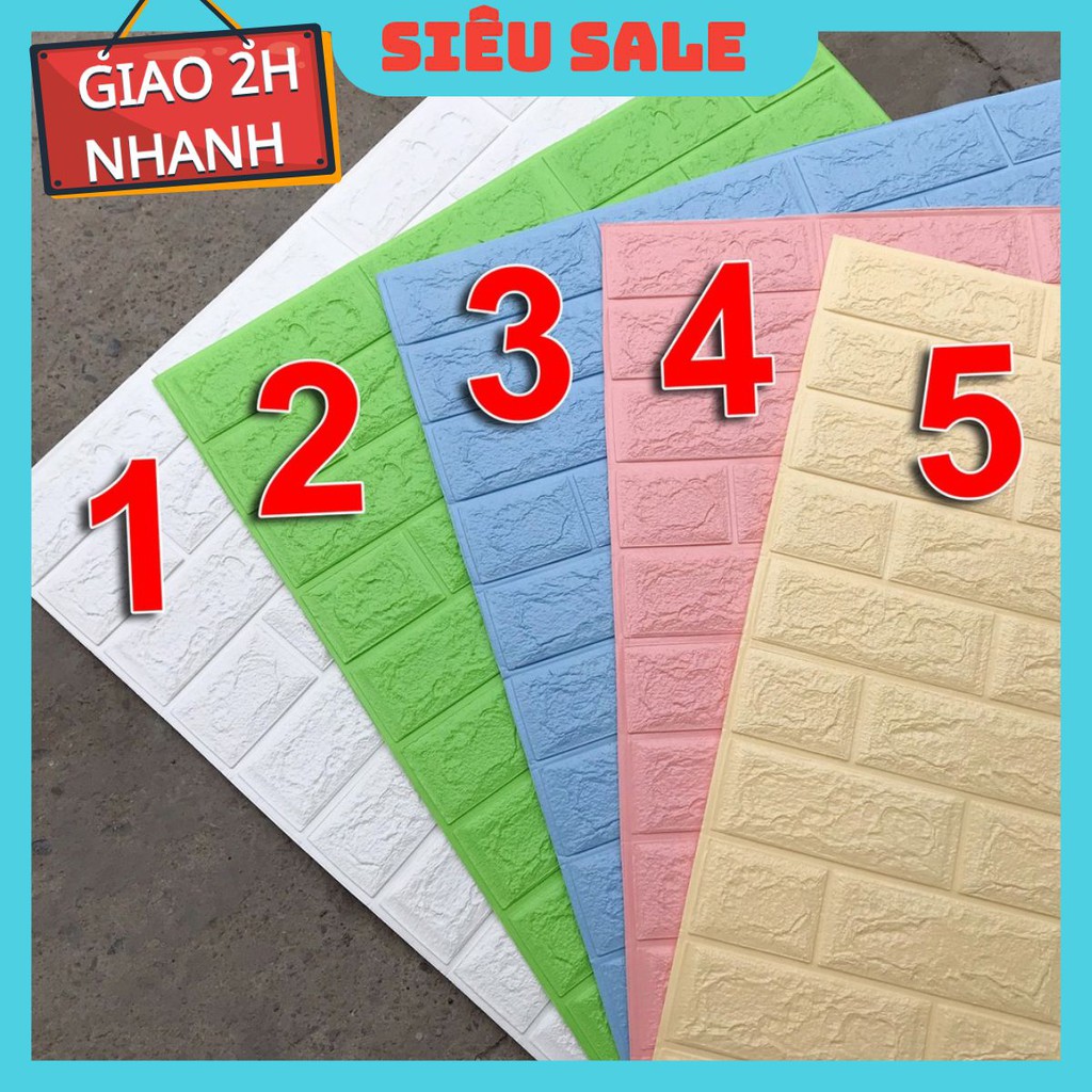 Xốp dán tường giả gạch - Khổ Lớn 70x77