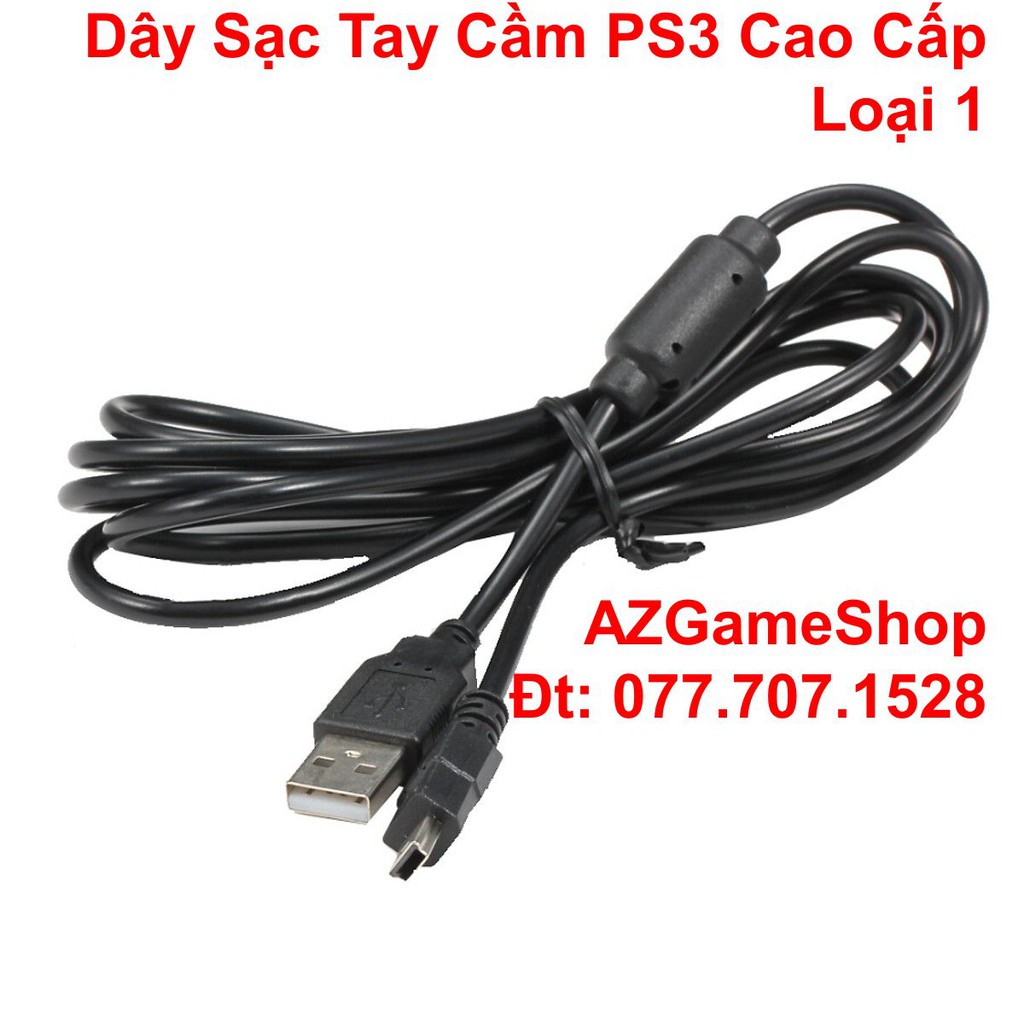 Dây Cáp Sạc USB Cho Tay Cầm PS3 Chống Nhiễu Cao Cấp