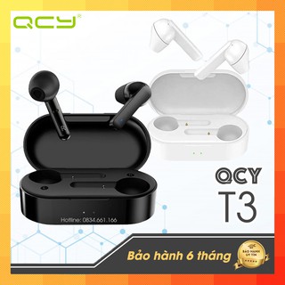 Tai nghe true wireless qcy t3 - bluetooth 5.0 cảm ứng, giảm ồn dsp, pin 12 tiếng