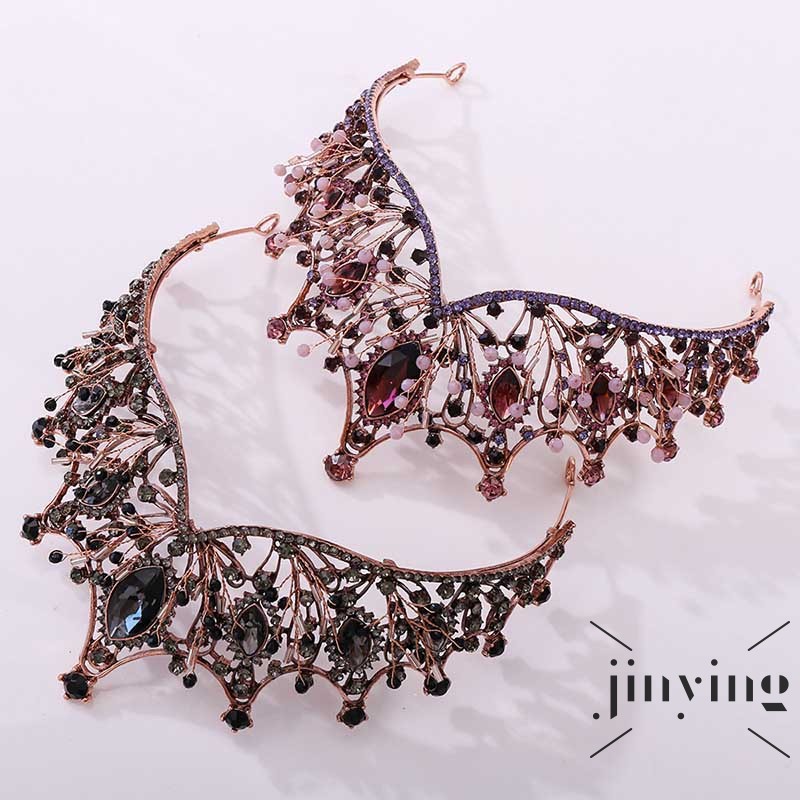 GETNOIVAS Vương Miện Đính Đá Pha Lê Phong Cách Cổ Điển