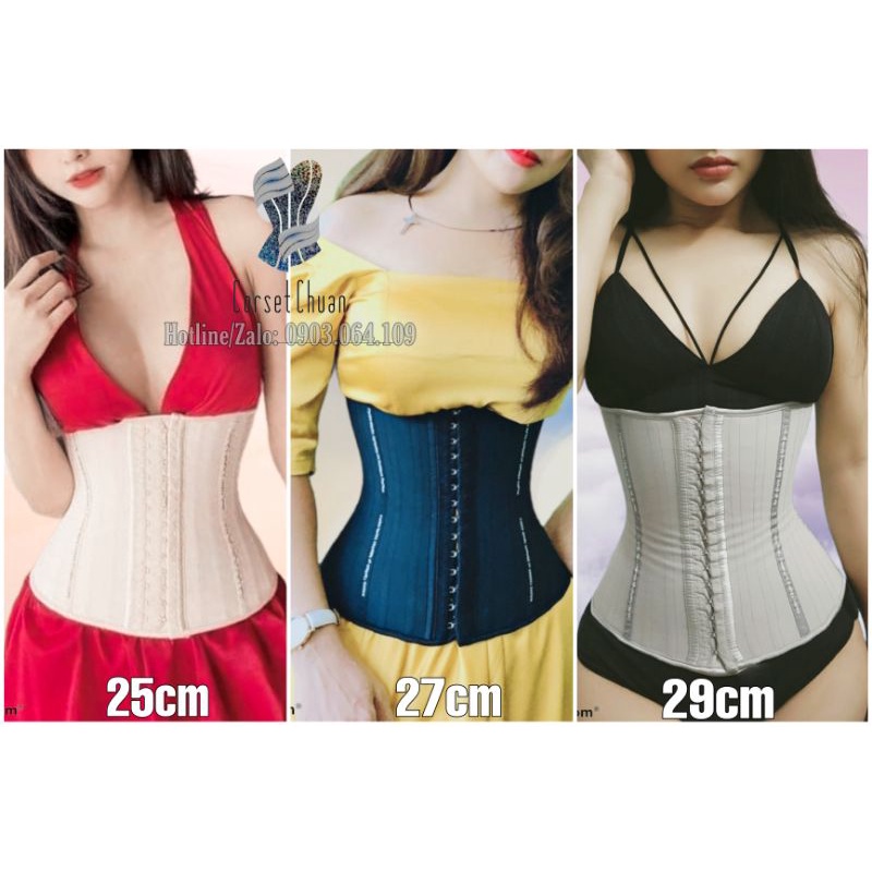 [CHÍNH HÃNG]Gen nịt bụng Latex Corset Chuẩn (Loại 25-27cm) | BigBuy360 - bigbuy360.vn