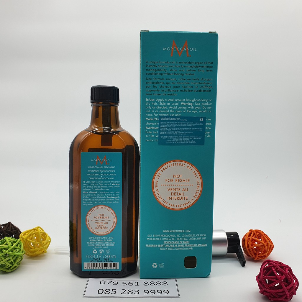 Dầu dưỡng tóc Moroccanoil Tinh dầu dưỡng phục hồi tóc hư tổn khô xơ Moroccanoil Treatment Oil  25ml - 200ml chính hãng