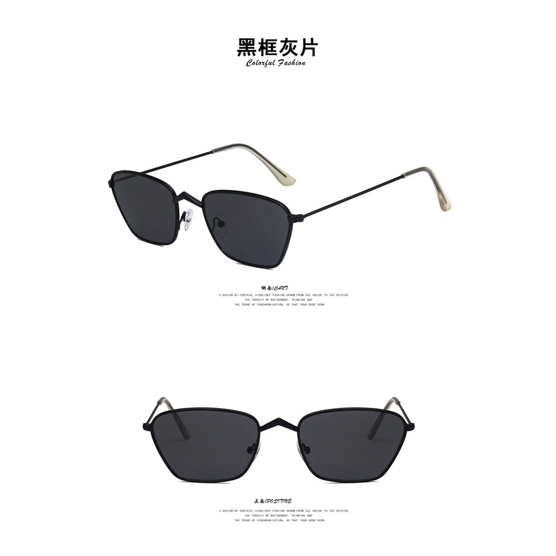 Kính mát unisex gọng kim loại nhỏ thanh lịch thời trang