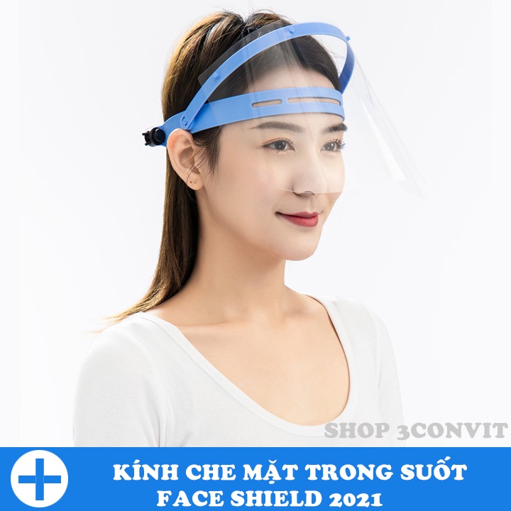 Kính Face Shield che mặt trong suốt chống giọt bắn 2021