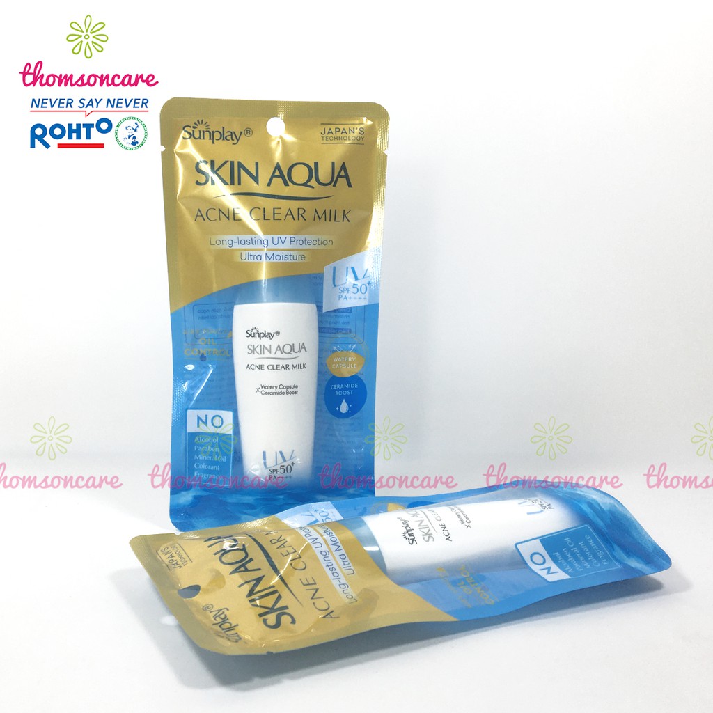 Kem chống nắng Sunplay kết hợp ngừa mụn Sunplay Skin Aqua Acne Clear cho da mặt Tuýp 25g | BigBuy360 - bigbuy360.vn