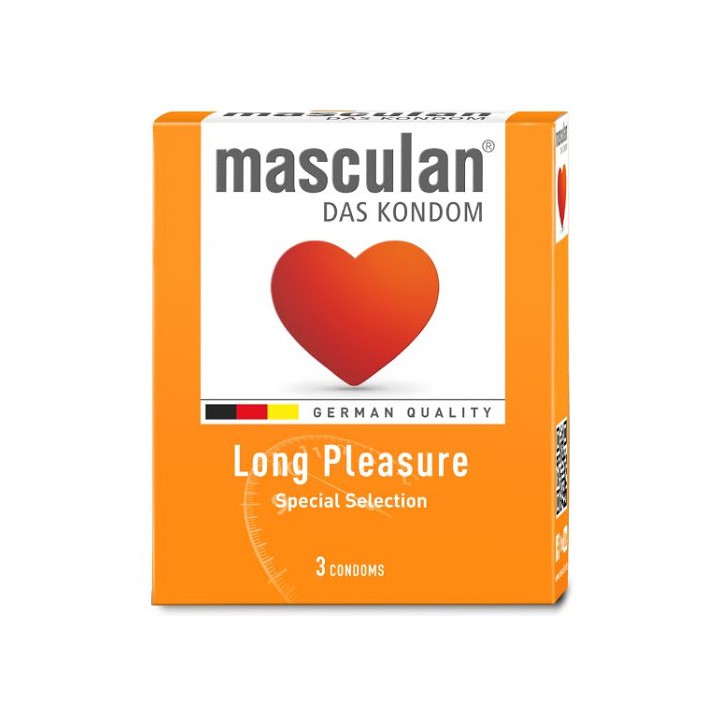 Bao Cao  Su  Masculan Long PleasureKéo Dài Thời Gian hộp 3 cái - coastlinecare pharmacy