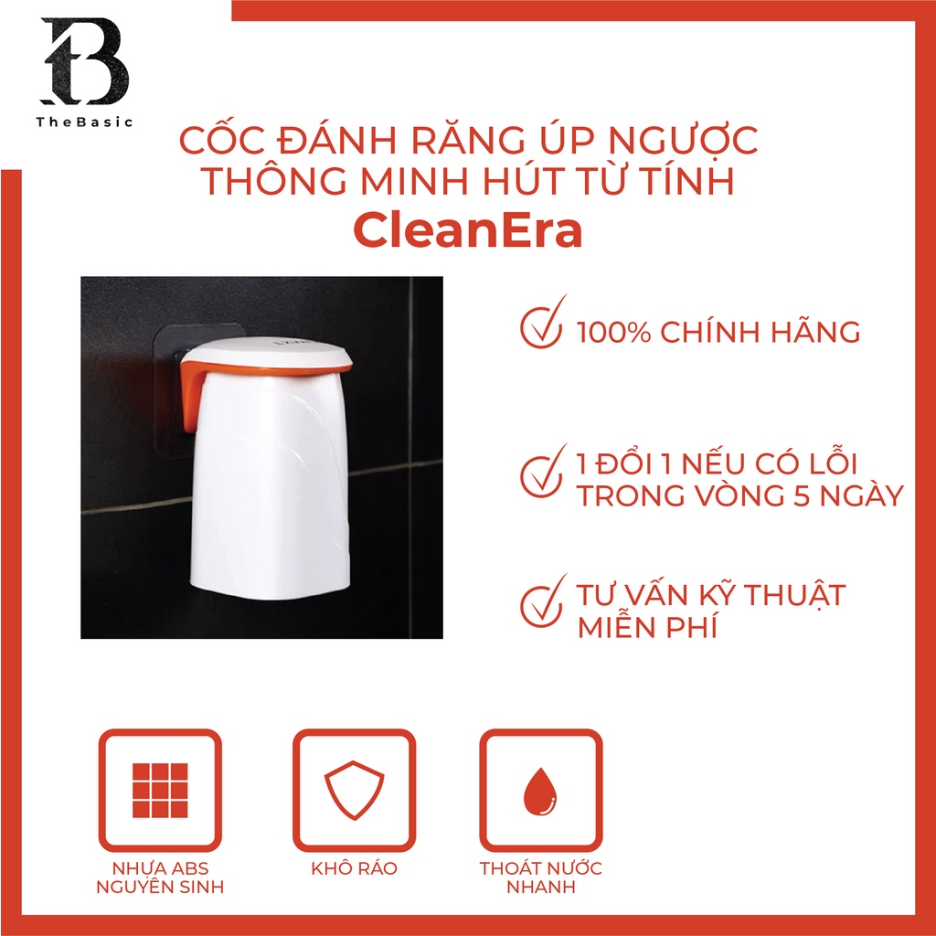 🔥🔥Cốc đánh răng úp ngược thông minh hút từ tính CleanEra 🔥