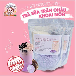 Trà Sữa Tự Pha Set Nguyên Liệu Trà Sữa Trân Châu Khoai Môn Dẻo Bùi Thơm Ngon40 - 45ly - NGUYÊN LIỆU BẾP MI NHON
