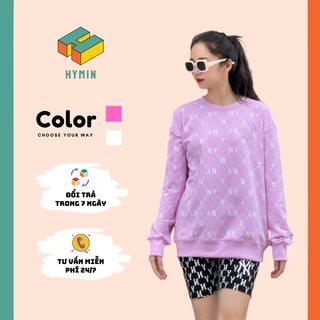 Áo sweater nam nữ m.l.b, áo nỉ xuất dư ny monogram sw03 - hymin clothes