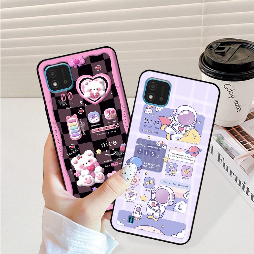 Ốp lưng Realme C20 hình gấu, vũ trụ ngân hà chibi. ốp chống sốc bền đẹp