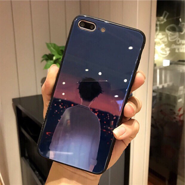 ốp lưng kính cường lực iphone cô đơn đủ mã iphone đã có thêm SE2020 11 12 13 pro max xsmax xs k185